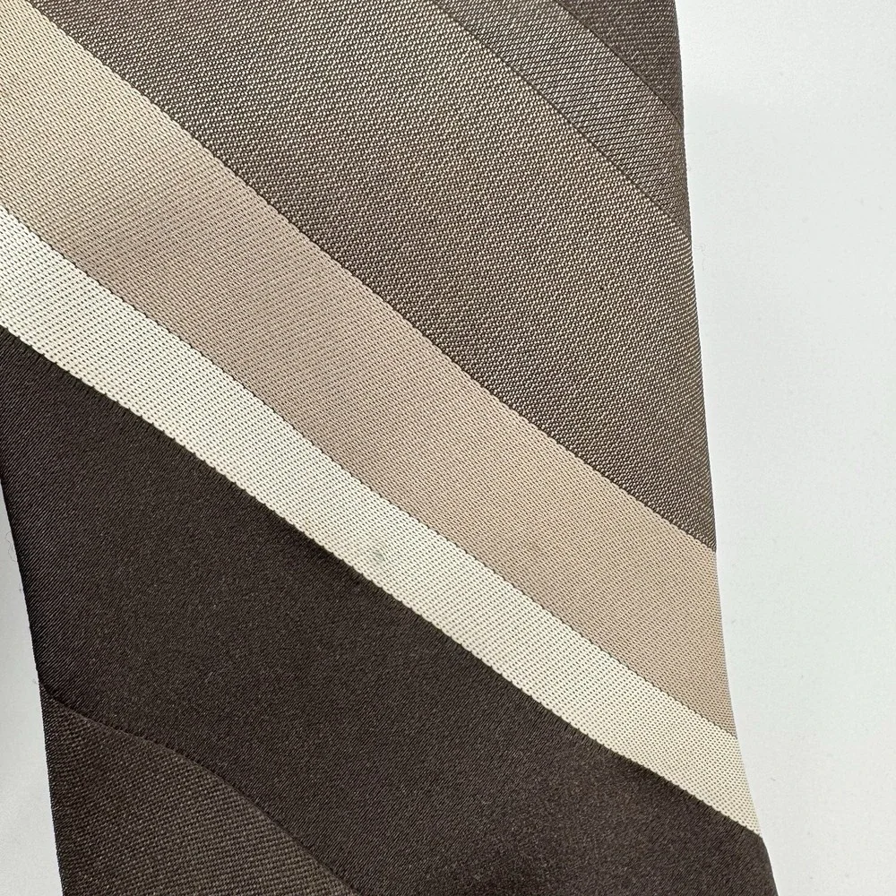Oscar De La Renta Silk Tie Lot of 3 Striped Brown Red Blue 56